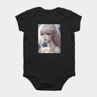 White Hair Anime Girl Style Cute Baby Bodysuit